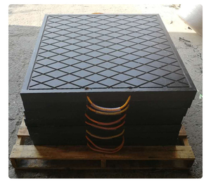 Подушка опоры крана из СВМПЭ на 80 тонн с ручкой, ударопрочная, для опорных стоек крана - Product Image 1