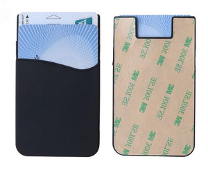 Dính double-layer Silicone điện thoại trường hợp thẻ tín dụng Pouch Ví chủ cho <span class=keywords><strong>iPhone</strong></span>, Android & hầu hết các điện thoại thông minh - Product Image 5