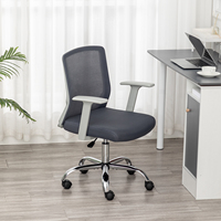 Chaise de bureau avec dossier et soutien du cou, chaise de bureau ergonomique en maille pour cadres