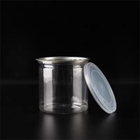 Boîte d'emballage ronde en plastique hermétique multi-tailles avec couvercle à ouverture facile / Pot alimentaire en plastique transparent