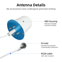 Antena de Techo 5G 4G LTE 2x2 MIMO para Interiores, 698-4000MHz, 28dBi, N-Female, Alta Ganancia, Bajo PIM, Tipo Domo, para Amplificador de Señal DAS, OEM Personalizado