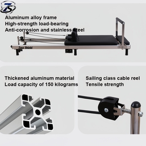 Hochbelastbare Verstellbare Tragbare Faltbare Aluminium-Pilates-Reformer Direktvertrieb Großhandel Pilates-Maschine für Pilates-Studios - Product Image 5