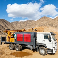 Machine de forage de puits d'eau portable hydraulique montée sur camion, mini-foreuse compacte