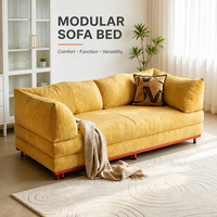 Sofá Cama 3 en 1 Ahorrador de Espacio, Multifuncional, Convertible, Modular, de Tela, para Sala de Estar, Apartamento Pequeño