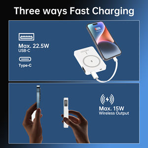 Batería Portátil Ultra Delgada de Polímero de Litio Magnética de 10000 mAh y 20 W con Pantalla LED <span class=keywords><strong>para</strong></span> <span class=keywords><strong>iPhone</strong></span>, Carga Rápida Inalámbrica - Product Image 4