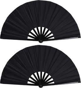 Abanicos Grandes de Plástico Plegables para Baile en Línea, con Tela de Satén y Nylon, para Decoración de Fiestas y Festivales - Product Image 3