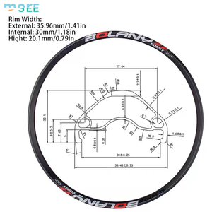 SeeMore Bike 27,5/29 Zoll MTB Laufradsatz Alu Doppelwandfelgen für Mountainbike-Laufradsätze mit Lagernaben für Scheibenbremsen - Product Image 6