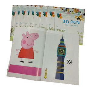 20 feuilles de pochoirs en papier pour dessin 3D avec 40 motifs et un ensemble de plaques transparentes pour stylo d'impression 3D - Product Image 3