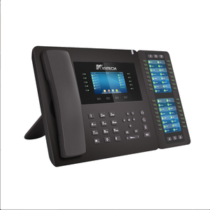 Téléphone <span class=keywords><strong>de</strong></span> bureau IP VoIP professionnel KNTECH KNPL-800Plus 2 lignes SIP PoE noir avec recomposition <span class=keywords><strong>et</strong></span> prise en charge SIP2.0 - Product Image 2