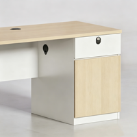 Bureau de travail individuel moderne et simple de qualité E0 avec cloison de bureau et armoire de rangement – Mobilier de bureau