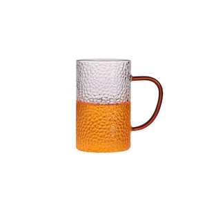 Mug en verre borosilicate haute résistance avec poignée colorée, résistant à la chaleur, pour eau, thé, jus, lait, usage festif - Product Image 5