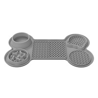 Tapis de léchage en silicone pour alimentation lente, antidérapant, aide au calme et à la toilettage pour chiens et chiots, disponible en gros (MOQ)
