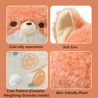 Peluche personnalisée EN71 en forme d'animal, rembourrée de coton PP et doublure en maille, taille paume, cadeau d'anniversaire pour enfants