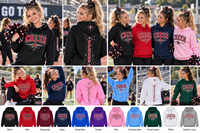 Hoodie Cheerleading Custom Berhias Rhinestone, Sweatshirt Tim untuk Remaja Putri, Pakaian Latihan Cheer, Pullover Logo Personal