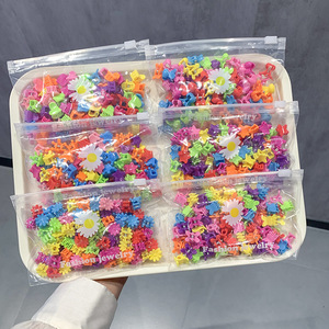 Vendita calda di qualità di plastica Mini piccolo artiglio accessori per capelli caramella cerniera colorata all'ingrosso 50pc/pacchetto per i bambini - Product Image 3