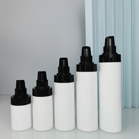 Prêt à expédier – Flacon pompe airless blanc 100 ml avec pompe noire – Flacon pompe airless pour sérum et lotion 1 oz 4 oz