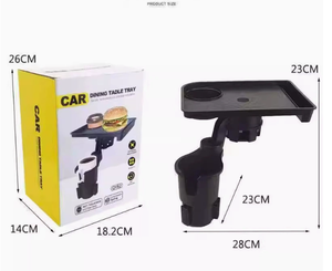 Organizador de Asiento de Coche con Portavasos, Rotación de 360°, Bandeja de Viaje para Niños, Organizador de Aperitivos, Bandeja de Viaje para Asiento de Coche, Soporte para Teléfono - Product Image 4
