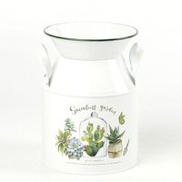 Penjualan Terbaik Desain Kaktus Pastoral Vas Bunga Logam Pot Bunga Amphora Bentuk Penanam Dekorasi Ornamen Kontainer Kemasan/Hadiah
