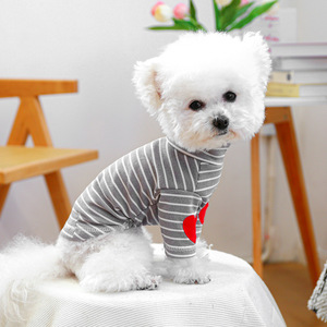 <strong>Pet</strong> Accessories Apparel Wholesale <strong>Dog</strong> Clothes Heart-shaped Striped Cute Shirts Retro <strong>Vest</strong> <strong>Pet</strong> Clothes for <strong>Small</strong> <strong>Dogs</strong> - Product Image 2