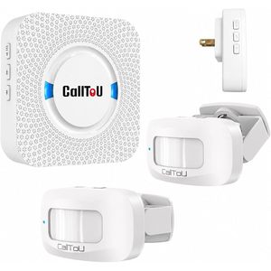 Alarme de lit CallToU avec 2 capteurs de mouvement, récepteur enfichable, volume réglable, capteur PIR pour les soins aux personnes âgées - Product Image 1