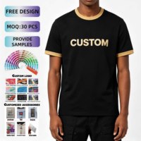 T-shirt Homme Col Rond Coupe Boxy Courte en Coton Lourd de Haute Qualité, Style Designer Formel Personnalisé