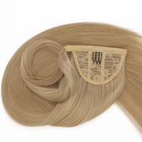 Queue de cheval à clipser 100% cheveux humains brésiliens Remy, ondulée bouclée, qualité supérieure, double épaisseur, ajustable, vente en gros
