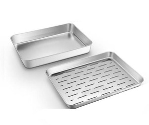 Bandeja para hornear <span class=keywords><strong>freidora</strong></span> <span class=keywords><strong>de</strong></span> horno con colador <span class=keywords><strong>de</strong></span> acero inoxidable, red <span class=keywords><strong>de</strong></span> drenaje para parrilla <span class=keywords><strong>de</strong></span> barbacoa, colador en forma <span class=keywords><strong>de</strong></span> cesta Pa - Product Image 5