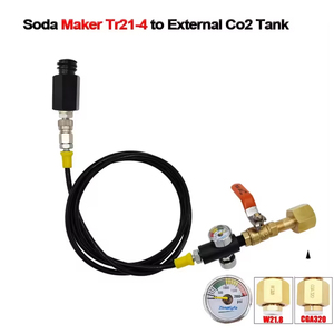 ZimaKyfa Air Tools Soda Maker Quick Connect <b>Adapter</b> Hose Kit CO2 Tank Refill Compatible Jet One Touch Fizzi Aqua Fizz OEM - Product Image 4