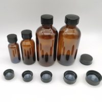 Capuchon en plastique noir PP de 22 mm / Capuchons polycone noirs pour bouteille en verre de 4 oz de type Boston