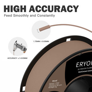 Eryone بني داكن الخشب خيوط جيش التحرير الشعبى الصينى 1 كجم 1 لفة 1.75 مللي متر ضوء الخشب 3D خيوط مناسبة للطباعة ل فدم 3D طابعة/القلم - Product Image 4