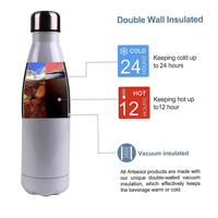 DAJI HYDRO 500ml Blanc Isolé Bouteille En Acier Inoxydable Boire Directement pour Gym Vélo Équitation Adultes Logo Nouveauté Applicable
