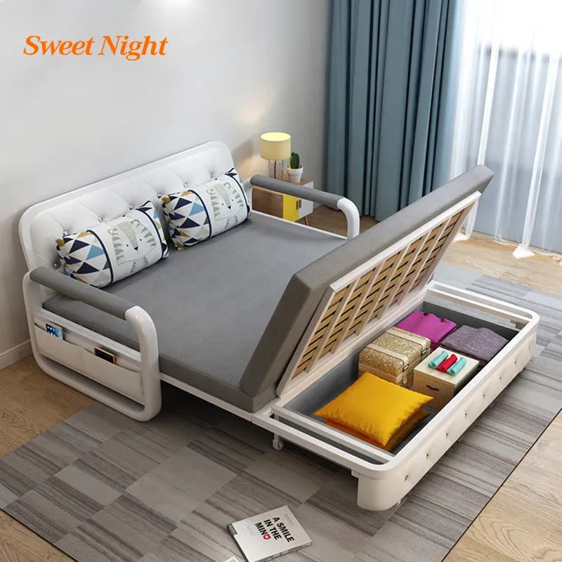 Voor Thuis Opvouwbaar Woonkamer Sofa Cum Bed Convertible Sleeper Nordic Sectionele Smart Sofa Bed