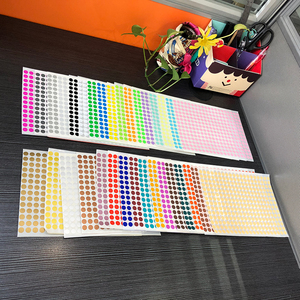 Đầy Màu sắc Polka Dot Stickers Holographic vòng màu mã hóa nhãn bền lưới giá thẻ cho các mục đích khác nhau - Product Image 2
