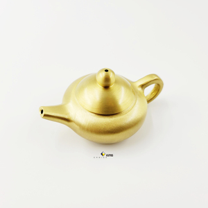Petite <span class=keywords><strong>théière</strong></span> en cuivre, mini pot à poignée, petite décoration, ornement pour le salon, cadeau d'affaires - Product Image 1