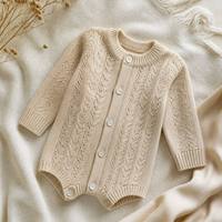 Vêtements pour bébé de luxe, combinaison en tricot pointelle, coton doux, élégante combinaison pour nourrisson