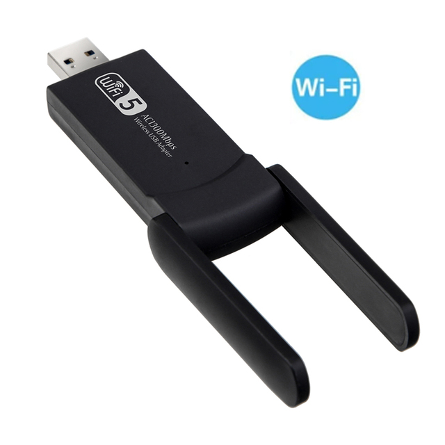 Strong External RTL8812 Wireless WiFi 5 Adapter USB3.0 Dual Band 2dBi Antennas 1200Mbps Wifi Dongle for Desktop (Stock)