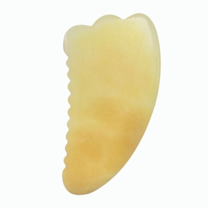 แผ่นกัวซาหยกสีเหลืองรูปเขากวางแบบหยัก เครื่องมือกัวซาหยก อุปกรณ์สปา - Product Image 3