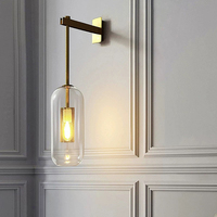 Applique murale LED moderne avec abat-jour en verre pour chambre à coucher, couloir, salon - Design créatif et personnalisé