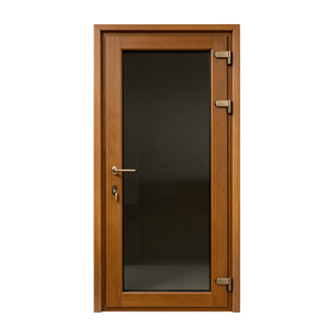Zonle Fabrikası Özel Yapım Ahşap Camlı Kapı, Daireler İçin İç Mekan Güvenlik Kapısı - Product Image 2