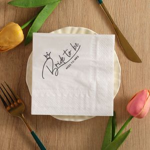 Bride To Be Printed Paper Napkins 250mmx2 Wedding Party Theme Disposable Napkins 20 Sheets Per Pack - Product Image 3