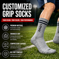 Chaussettes de football en coton avec logo personnalisé, respirantes, antidérapantes, coussinées, mi-mollet, chaussettes de sport antidérapantes pour équipe de football