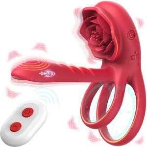 Multi-frequentie vibratie <span class=keywords><strong>shock</strong></span> couple vertraagde ejaculatie cockring voor mannen vibrerende ringen couple seksspeeltjes penisringen voor mannen - Product Image 1