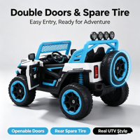 Mobil ATV Listrik Anak Model Baru 4 Roda Besar UTV Mainan Mobil Anak Fitur MP3 Mobil Off-Road Dikendalikan Jarak Jauh