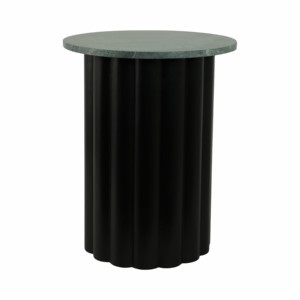 Tavolino moderno con fianchi scanalati e piano in marmo per l'arredamento della casa - Product Image 3