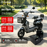Vélo électrique urbain 48V avec panier avant, cadre en acier à haute teneur en carbone, écran numérique, CKD et SKD disponibles