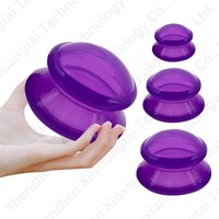 Kit de ventouses manuelles en silicone pour massage médical chinois, thérapie anti-cellulite, ventouses faciales et corporelles sous vide en caoutchouc