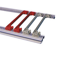 RDEKONO Schroff Guide Rail dengan Kode untuk Kotak Kontrol CompactPCI/ VME64x Plastik 160mm Lebar Alur 2mm Abu-abu Merah