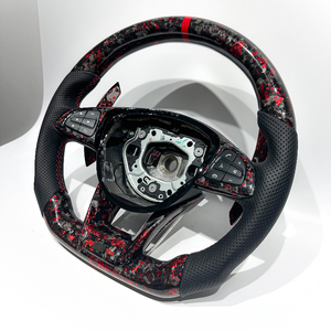 Volant sport personnalisé en fibre de carbone forgée rouge pour <span class=keywords><strong>Mercedes</strong></span> Benz AMG W205 W204 W203 W212 W213 CLS W222 C300 - Product Image 2