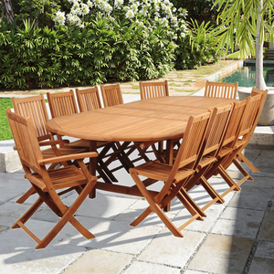 Conjunto Plegable de Teca Moderna, Diseñado para Durar, Resistente al Agua, Eleva la Belleza Natural de los Espacios Exteriores de Hoteles y Villas - Product Image 1