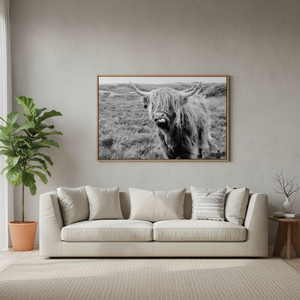 Highland Cow <b>Canvas</b> Print: Scottish Cattle <b>Wall</b> Decor, Elegant Artwork,WRAPPED <b>CANVAS</b> - Product Image 3
